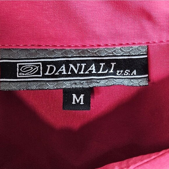 Daniali USA Deep Pink Rhinestone Bling Snap Front Western Cowgirl Shirt Blouse - Picture 7 of 11